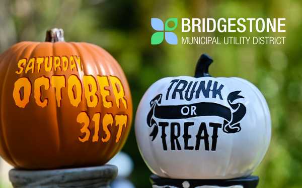 Trunk or Treat on Saturday, October 31st at Bridgestone MUD Park
